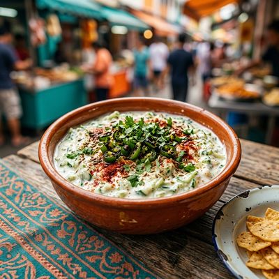 Cucumber Raita with Charred Jalapeno