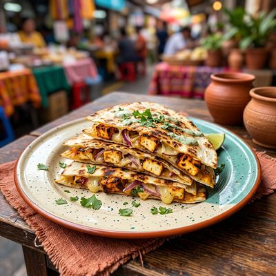 Paneer Tikka Quesadillas